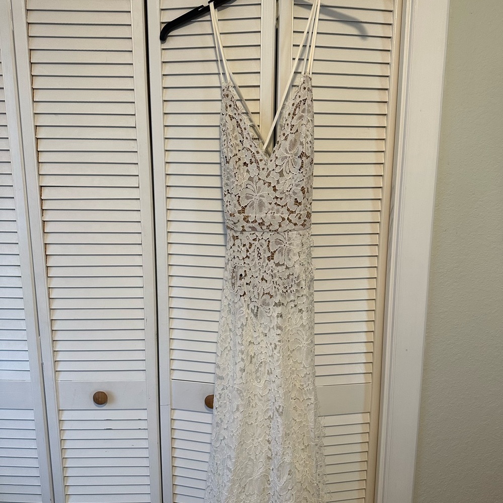 Lulu’s Ivory Maxi Dress- worn once